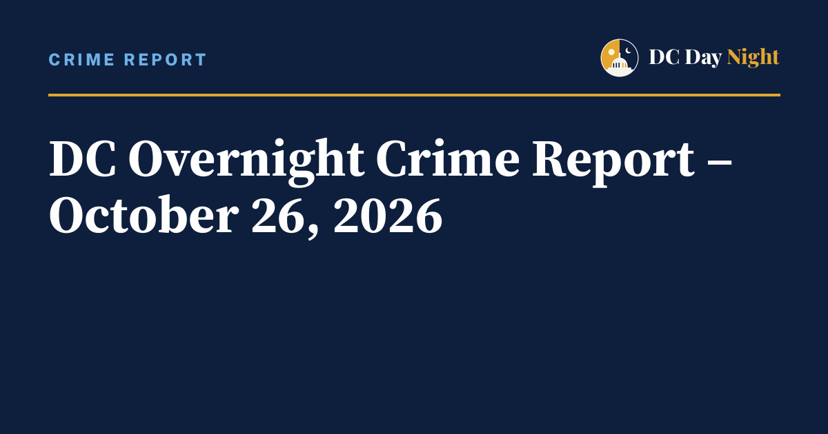 DC Overnight Crime Report – October 26, 2026